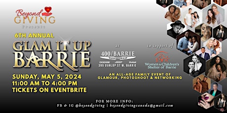 6th Annual - GLAM IT UP BARRIE