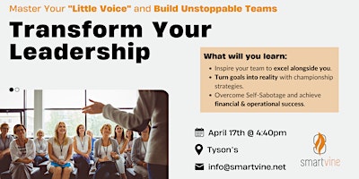 Immagine principale di Transform Your Leadership: Master Your "Little Voice" 