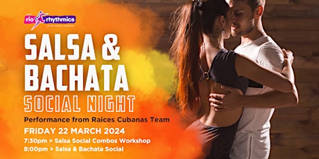 Friday Night Salsa + Bachata Social // with Salsa Social Combos Workshop primary image