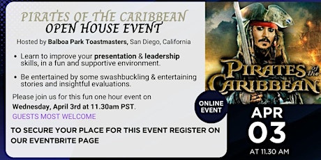 Pirates of the Caribbean - Open House Online Event