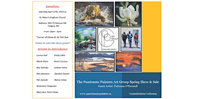 Image principale de Passionate Painters Art Group Spring Show & Sale