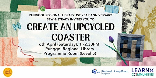 Imagem principal do evento Create an Upcycled Coaster | PRL 1st Year Anniversary x Sew & Steady