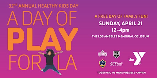 Image principale de YMCA 2024 Healthy Kids Day: A Day of Play for LA