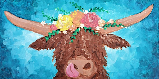 Cute Shaggy Cow - Paint and Sip by Classpop!™ primary image