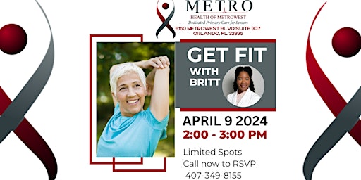 Primaire afbeelding van Let's Get Fit with Britt!  Free exercise class at Metro Health of MetroWest