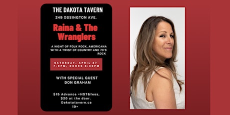 Image principale de RAINA & THE WRANGLERS W/ SPECIAL GUEST DON GRAHAM