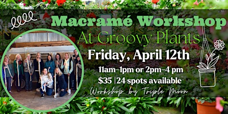 Macramé Plant Hanger Workshop at Groovy Plants