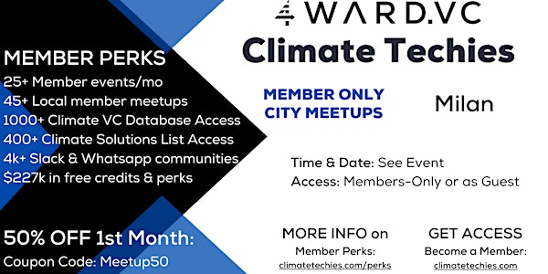Climate Techies Milano (Milan) Sustainability Drinks Member Meetup
