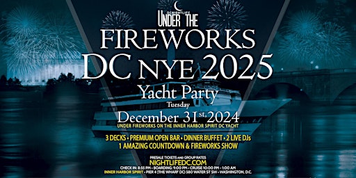 Image principale de DC Under the Fireworks Yacht Party New Year's Eve 2025