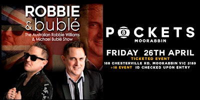 Imagem principal do evento ROBBIE & BUBLE - The Australian Robbie Williams & Michael Buble Show