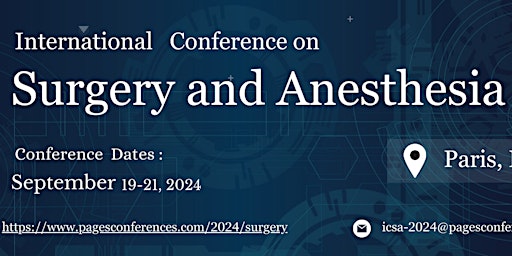 Imagem principal do evento International Conference On Surgery and Anesthesia