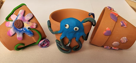 Adult Art Classes in Mindfulness - Polymer Clay plant pots