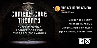 Image principale de Side Splitters Comedy Club presents: Comedy Cave Therapy