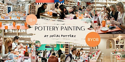 Image principale de Boozy Pottery Painting Experience
