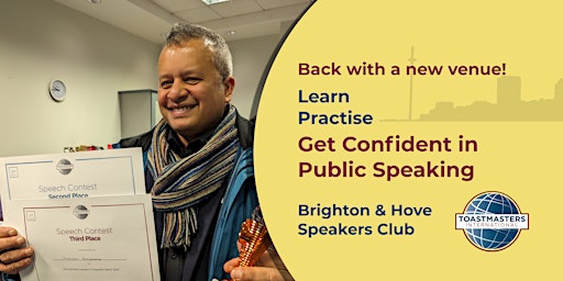 Primaire afbeelding van Brighton & Hove Speakers - Learn and Practise Public Speaking (FREE)