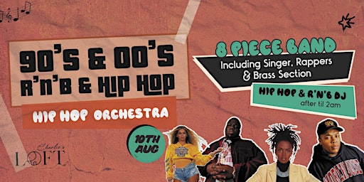Image principale de 90's & 00's Hip Hop performed Live - 8 piece band & DJ