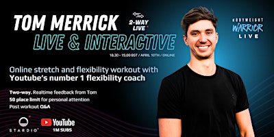 Primaire afbeelding van Tom Merrick's Bodyweight Warrior Live. Flexibility & Stretch Workout