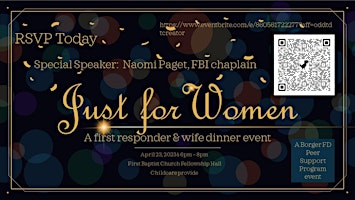 Imagem principal do evento A special women's night for First Responders and First Responder wives