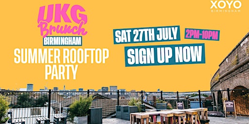 Imagen principal de UKG Brunch - Birmingham (Summer Rooftop Party)