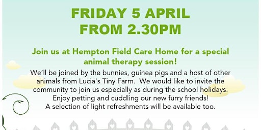 Immagine principale di Bunnies & Guinea Pigs Visit From Lucia's Tiny Farm! Friday 5th April 2.30pm 