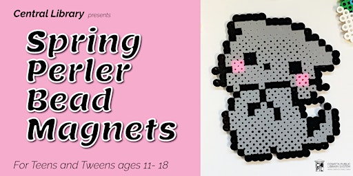 Teens: Spring Perler Bead Magnets primary image