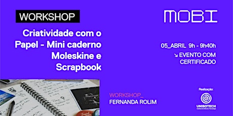 Criatividade com o Papel - Mini caderno Moleskine e Scrapbook