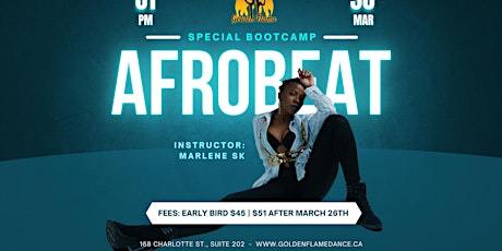 Special Edition Afrobeat Bootcamp Experience with Marlene Sk!