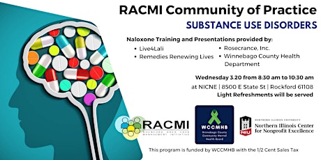 Immagine principale di Substance Use Disorders:  Naloxone Training & Presentations - RACMI CoP 
