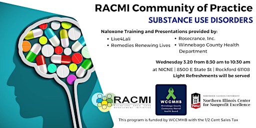 Imagen principal de Substance Use Disorders:  Naloxone Training & Presentations - RACMI CoP