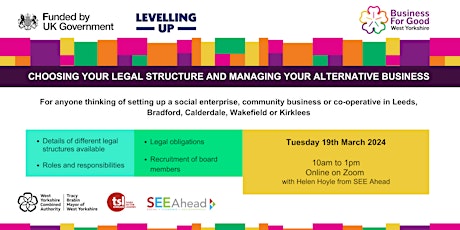 Image principale de Choosing Your Legal Structure and Managing Your Alternative Business: March