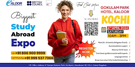 The Biggest Study Abroad Expo in Kochi on April 6th!