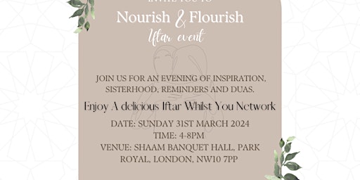 Imagem principal do evento Nourish and Flourish Iftar event