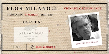 Imagem principal do evento Vignaiolo Experience Flor Milano