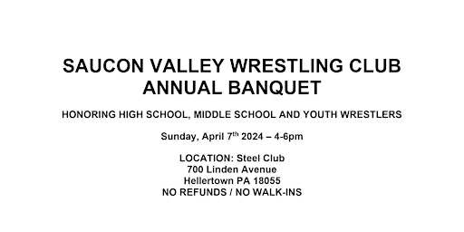 Imagem principal do evento SV Wrestling Club - Annual Banquet