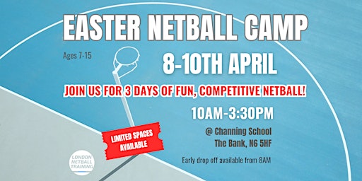 Imagem principal do evento Easter Netball Camp 2024