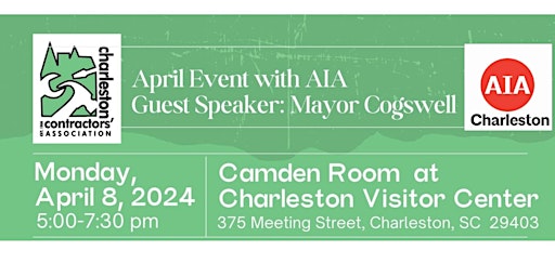 Primaire afbeelding van Happy Hour with Charleston Contractors' Association & Mayor Cogswell