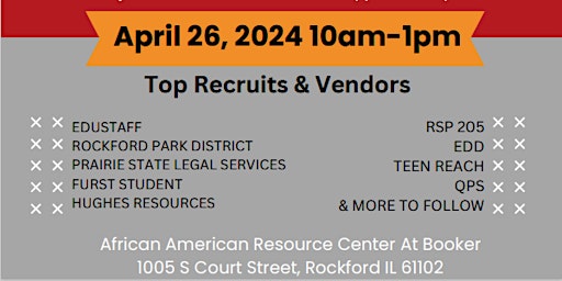 African American Resource Center Job Fair - Rockford, IL primary image