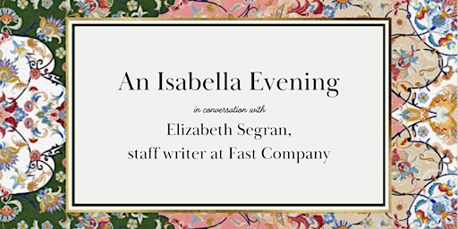 Imagem principal do evento An Isabella Evening with Elizabeth Segran