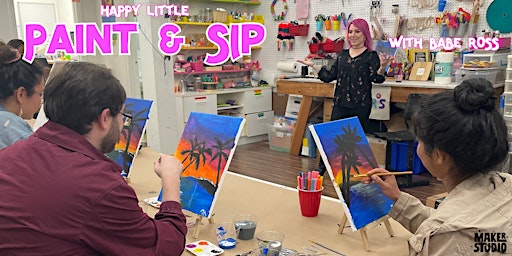Primaire afbeelding van Happy Little Paint and Sip with Babe Ross - 9/13