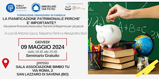 Imagem principal do evento LA PIANIFICAZIONE PATRIMONIALE: PERCHE' E' IMPORTANTE?