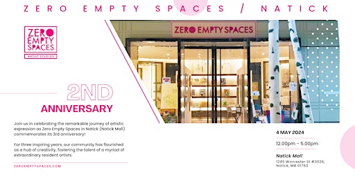 Hauptbild für Zero Empty Spaces (Natick, MA) 2 Year Anniversary During Boston Design Week