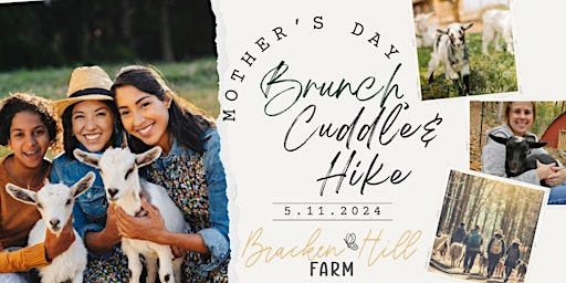 Imagem principal do evento Mother's Day Brunch Baby Goat Cuddle and Hike