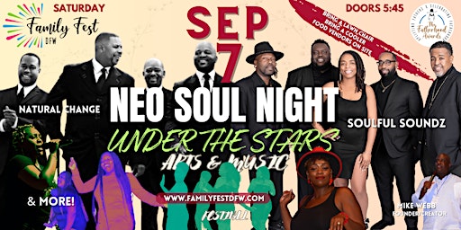 Imagem principal do evento NEO SOUL NIGHT UNDER THE STARS  @ FAMILY FEST DFW