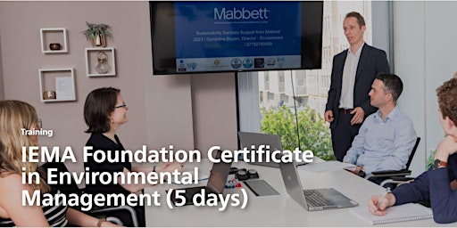 IEMA Foundation Certificate in Environmental Management (5 days) Online primary image