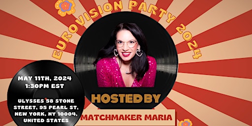 Imagem principal do evento Matchmaker Maria's Annual Eurovision Party! 70s themed!