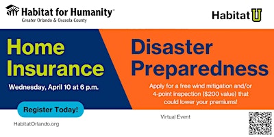 Virtual Habitat U Disaster Preparedness & Home Insurance Class