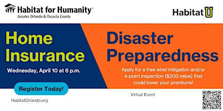 Virtual Habitat U Disaster Preparedness & Home Insurance Class