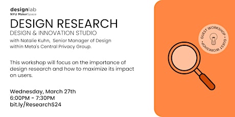 Design & Innovation Studio: Design  Research primary image