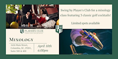 Imagem principal do evento Masters Mixology Class at Player's Club