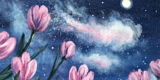 Image principale de Celestial Tulips, a PAINT & SIP EVENT with Lisa